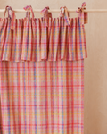 Pink Madras Print Curtains | 100% Cotton | 1pc