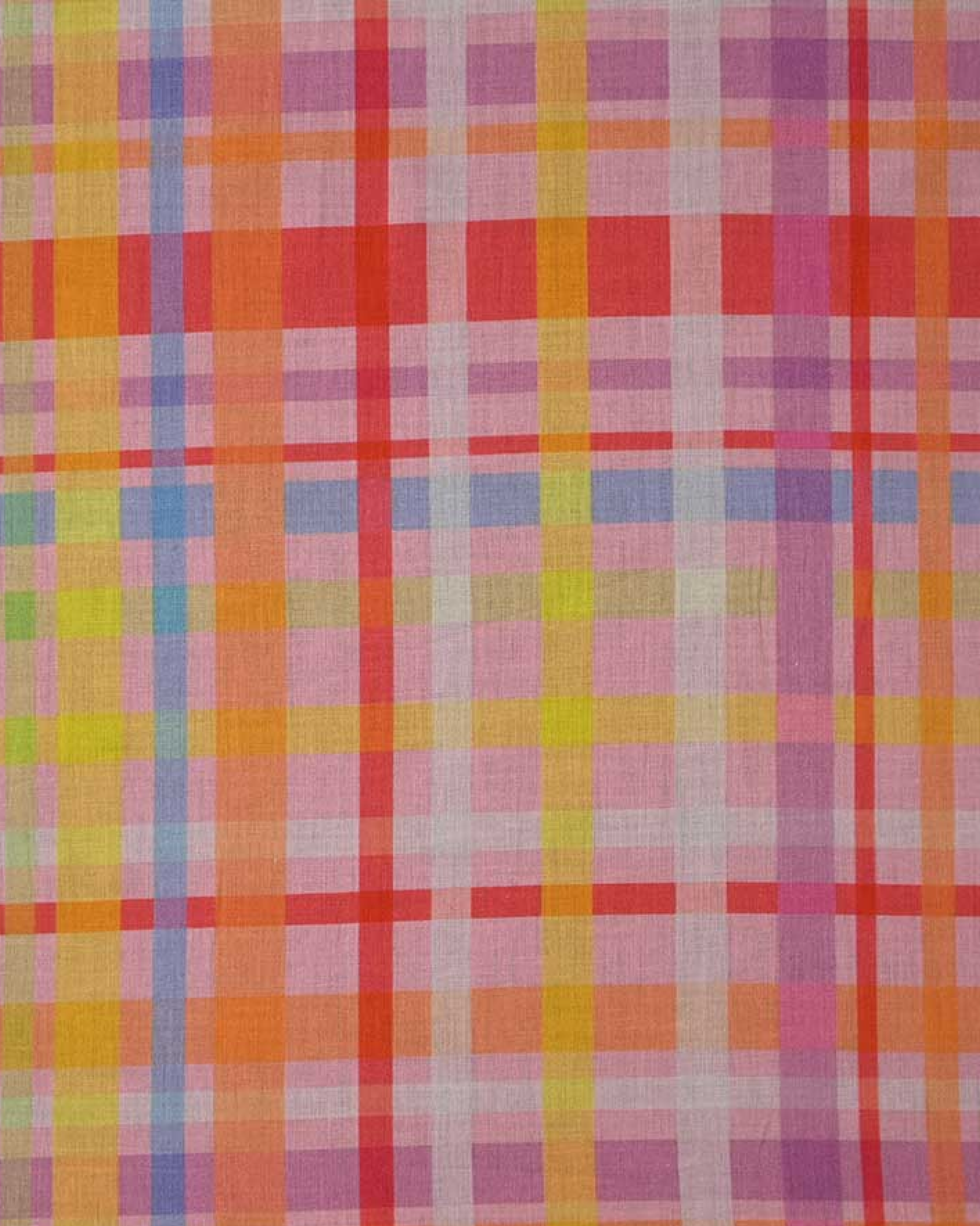 Pink Madras Print Curtains | 100% Cotton | 1pc