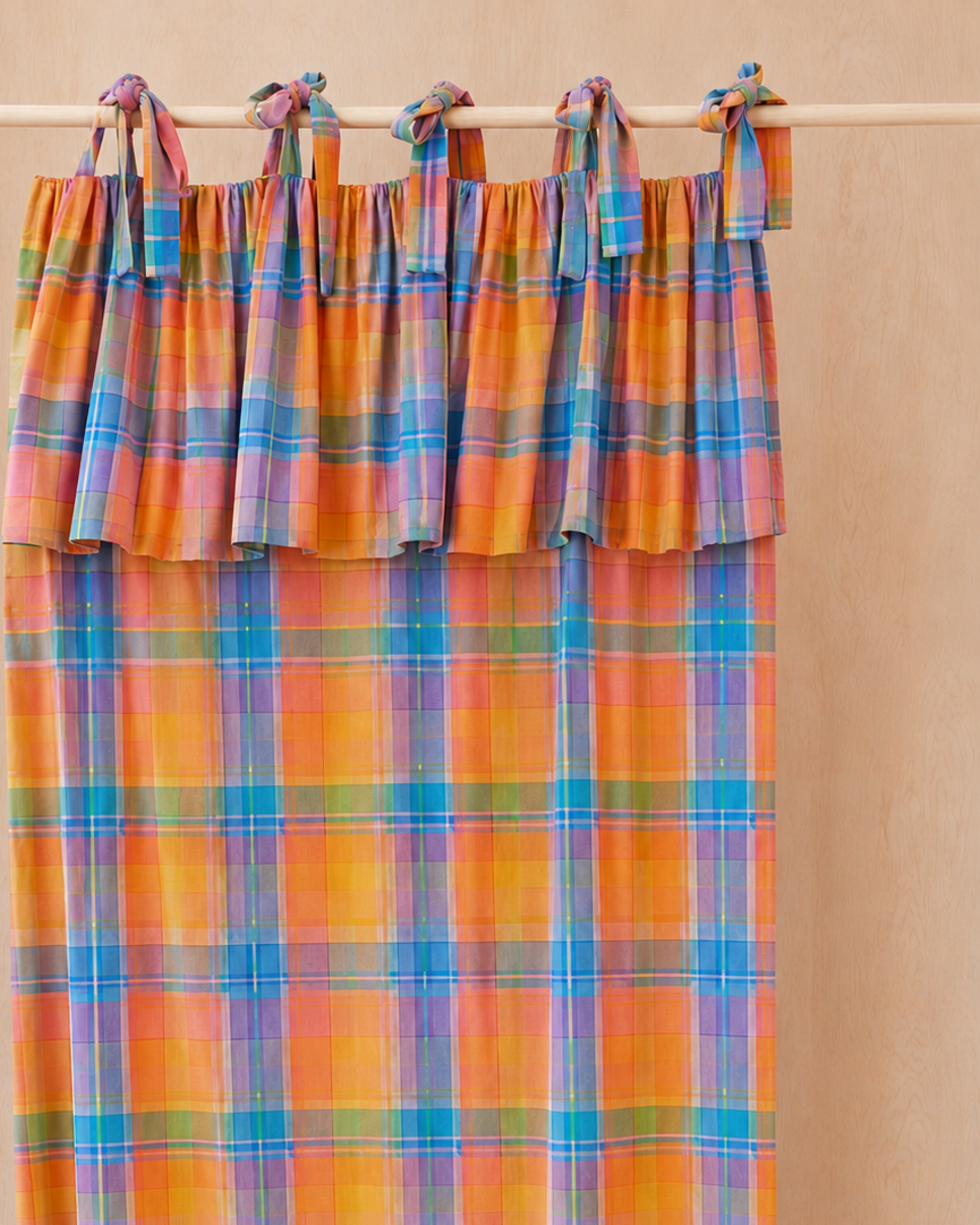 Multicolor Madras Print Curtain | 100% Cotton | 1pc